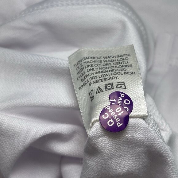 Members Mark Stretch Pique Polo Classic Fit Long Sleeve Shirt Mens XXL White NWT - Picture 12 of 13